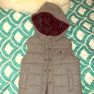 Gray puffer vest